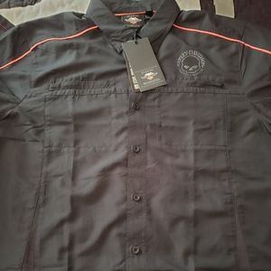 Mens harley-davidson button down shirt 2xl